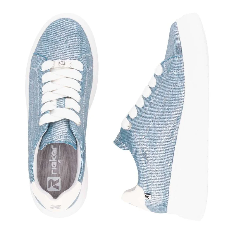 Rieker Modische Damen-Sneaker – Blau