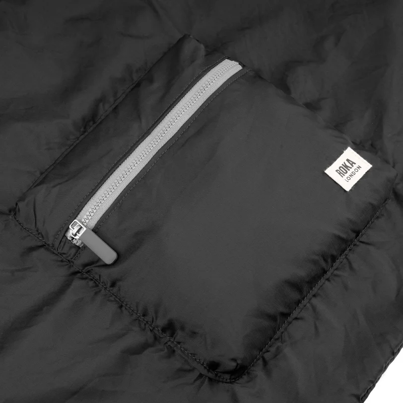 ROKA Borough Medium Ripstop-Tasche aus recyceltem Nylon – Schwarz