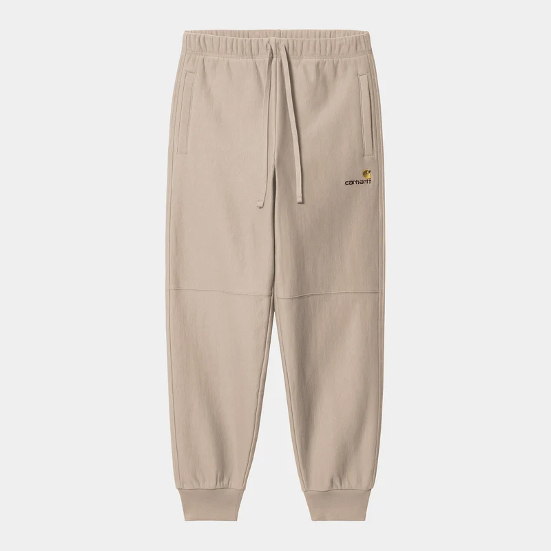 Carhartt WIP Herren American Script Jogginghose - Fleur de Sel