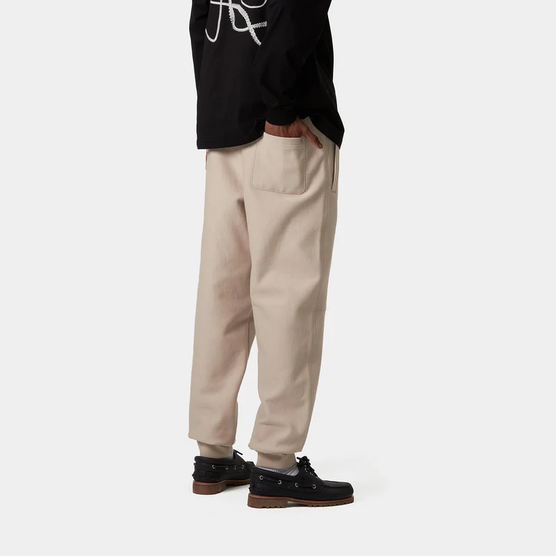 Carhartt WIP Herren American Script Jogginghose - Fleur de Sel