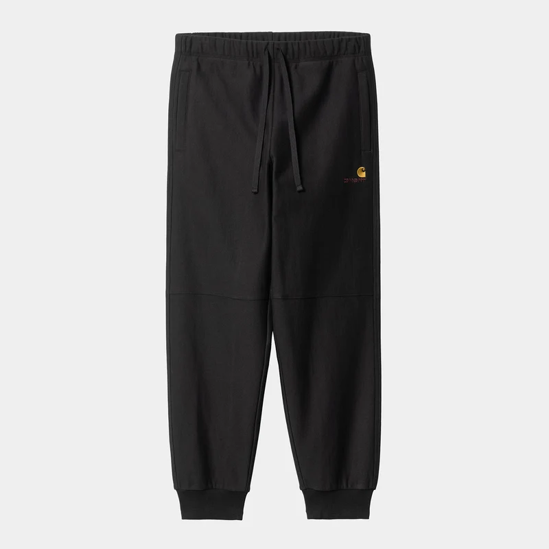Carhartt WIP Herren American Script Jogginghose - Schwarz