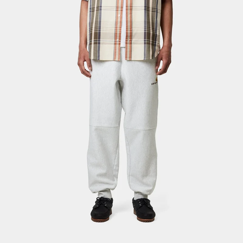 Carhartt WIP Herren American Script Jogginghose - Aschgrau