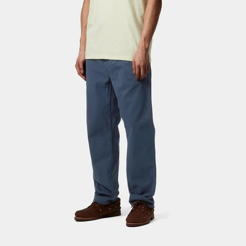Carhartt WIP Herren Flint Moraga Twill Hose - Dunkelblau, stückgefärbt