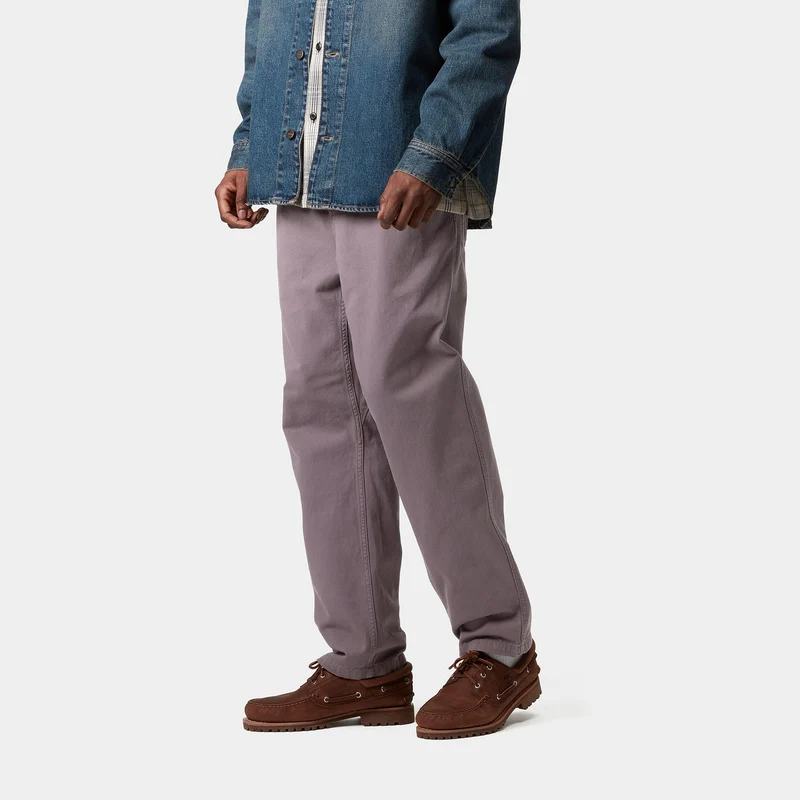Carhartt WIP Herren Flint Moraga Twill Hose - Manta Stückgefärbt