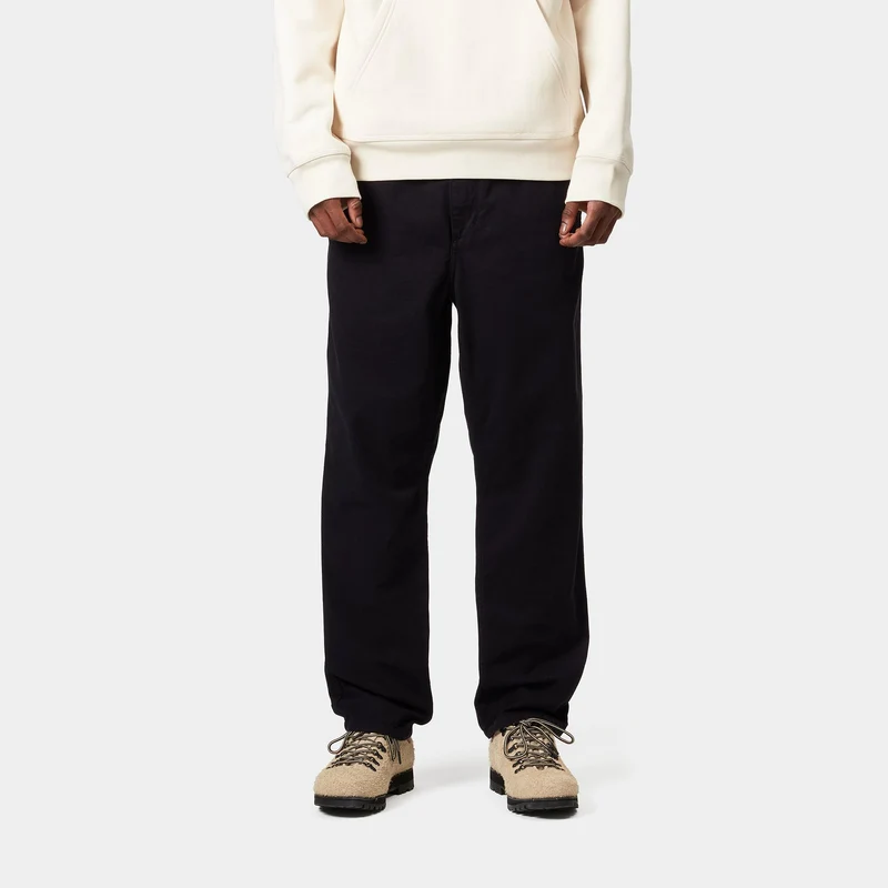 Carhartt WIP Herren Flint Moraga Twill Hose - Schwarz, stückgefärbt