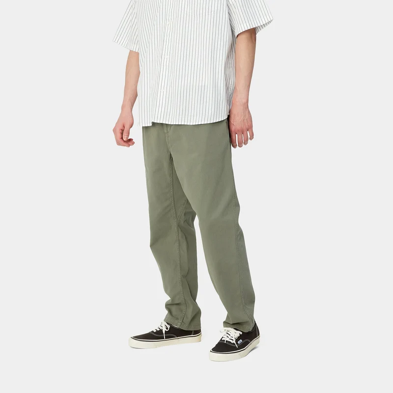 Carhartt WIP Herren Flint Moraga Twill Hose - Park Stückgefärbt