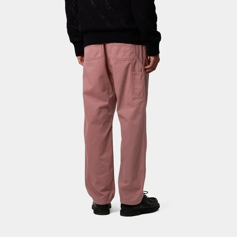 Carhartt WIP Herren Flint Moraga Twill Hose - Dunkelrosa, stückgefärbt