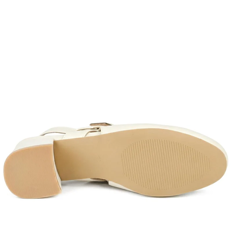 Block Heel Slingback Buckled Mary Janes - SANYI43020 / 329 443 - Off White