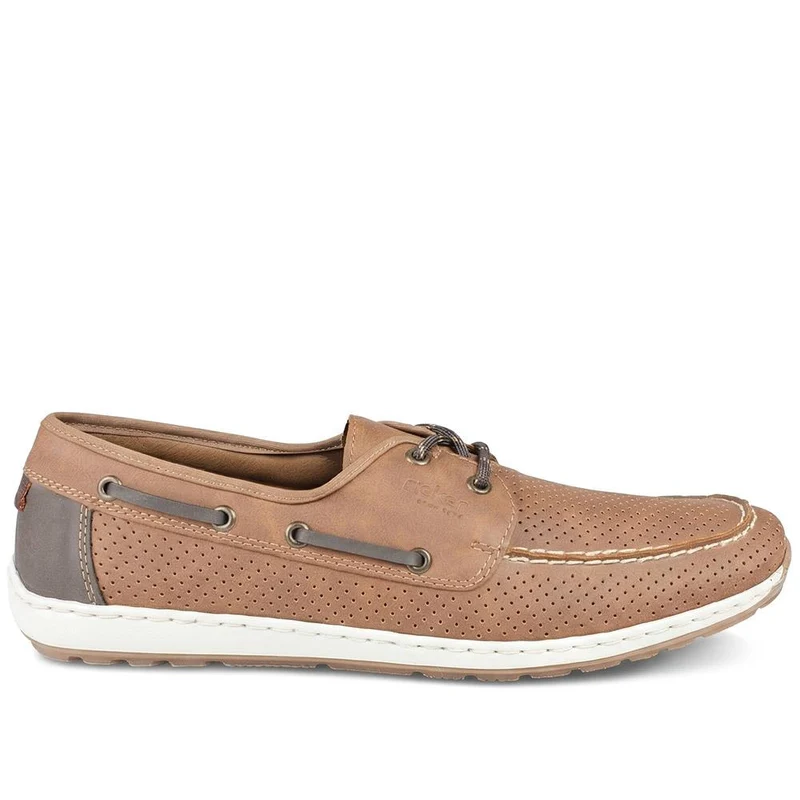 Rieker Grippy Deck Shoes - RKR43573 / 329 227 - Tan