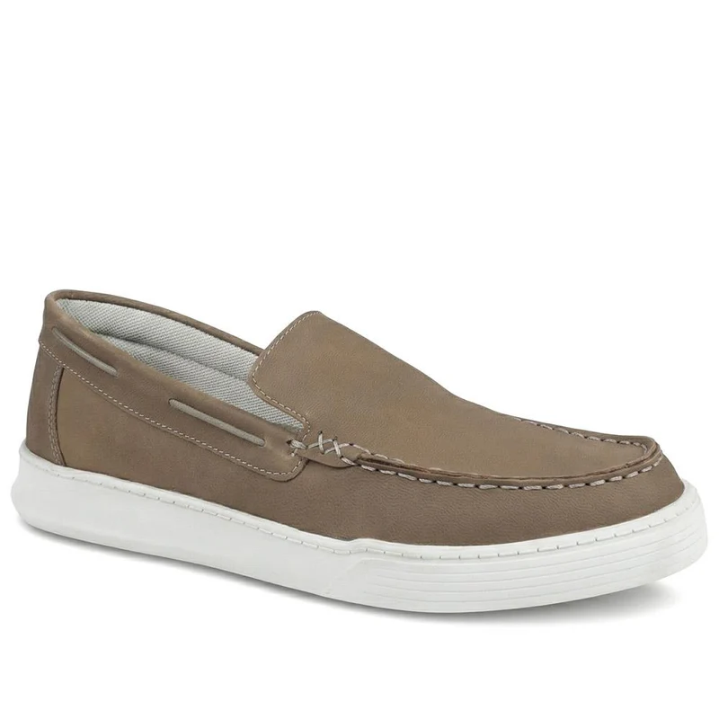 Padders Wide Fit Leather Slip On Shoes - PADPARK43502 / 328 899 - Brown