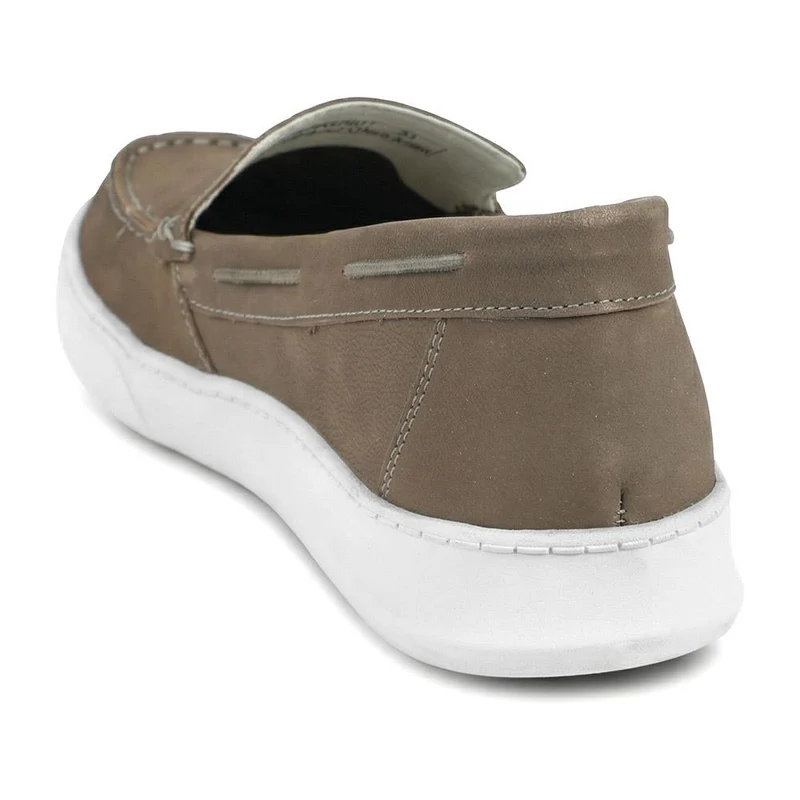 Padders Wide Fit Leather Slip On Shoes - PADPARK43502 / 328 899 - Brown