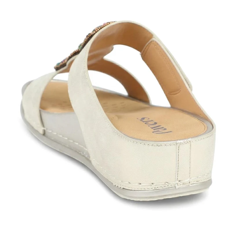 Adjustable Jewelled Strappy Sandals - BAIZH43014 / 329 167 - Gold