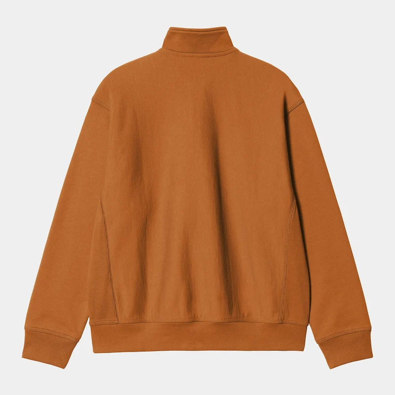 Carhartt WIP Herren Halb-Zip-Reißverschluss American Script Sweatshirt - Sienna