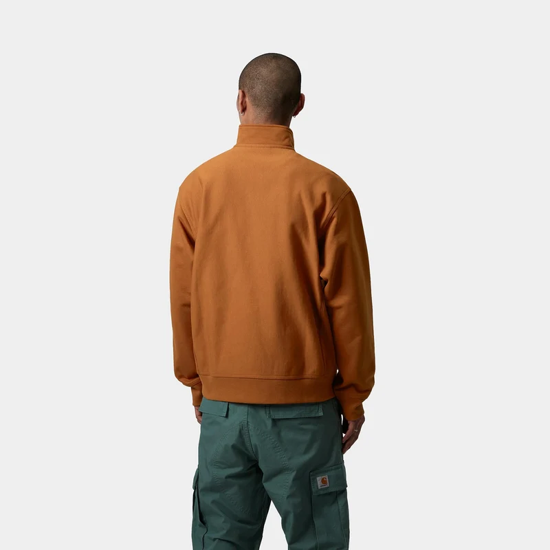 Carhartt WIP Herren Halb-Zip-Reißverschluss American Script Sweatshirt - Sienna