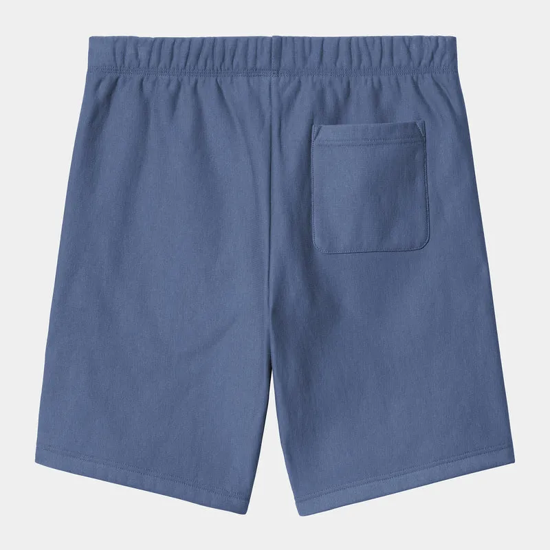Carhartt WIP Herren American Script Sweatshorts - Blaue Iris