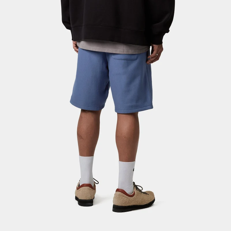 Carhartt WIP Herren American Script Sweatshorts - Blaue Iris