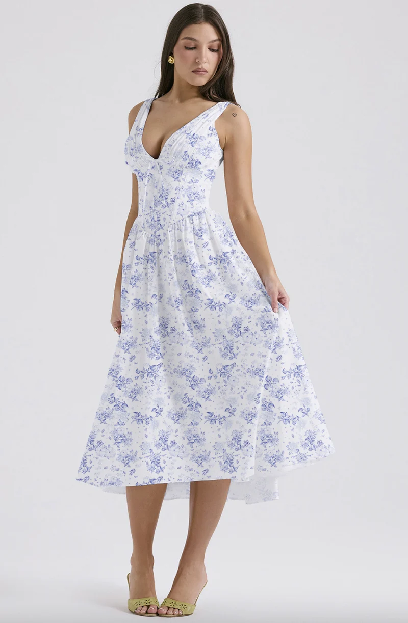 Eurybia - Korsett-Midikleid