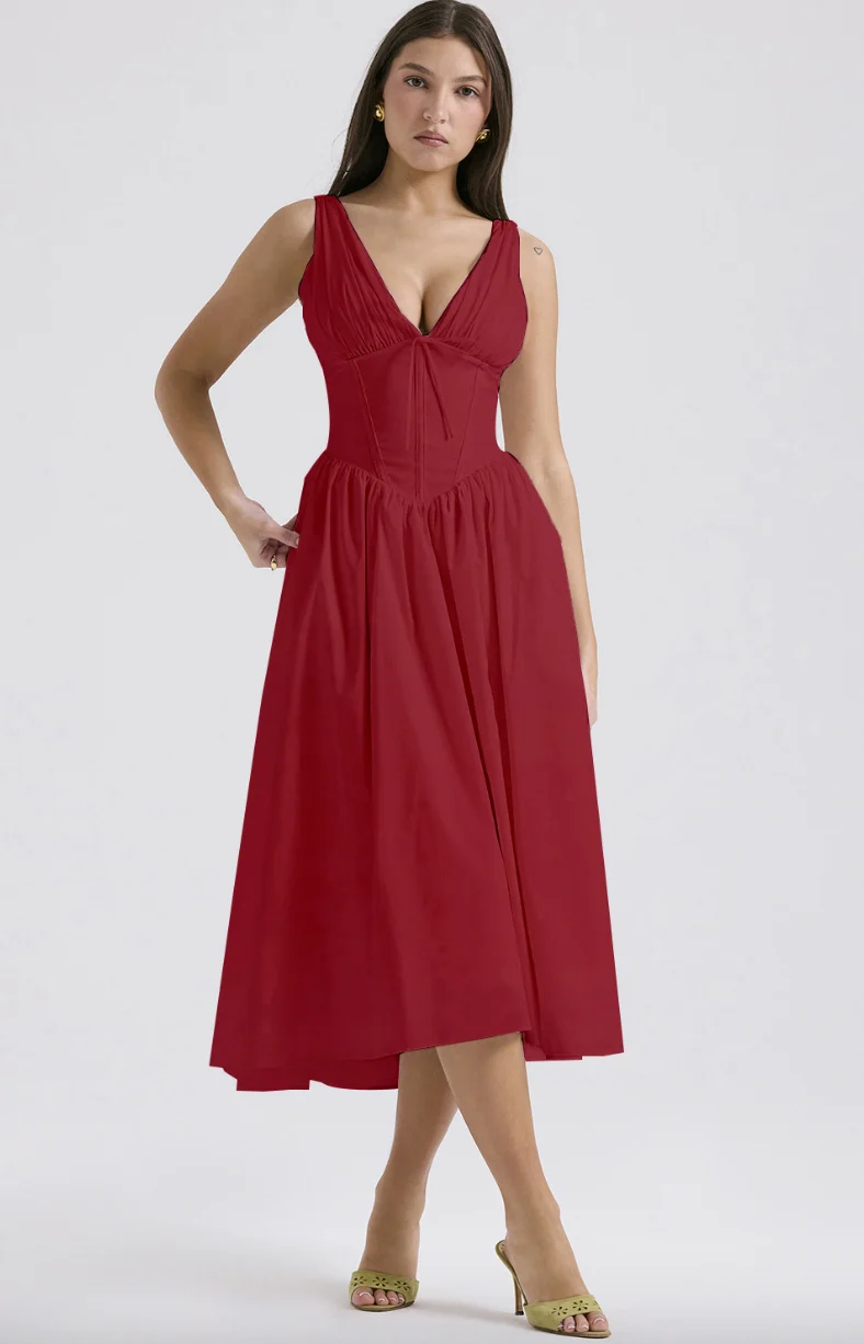 Eurybia - Korsett-Midikleid