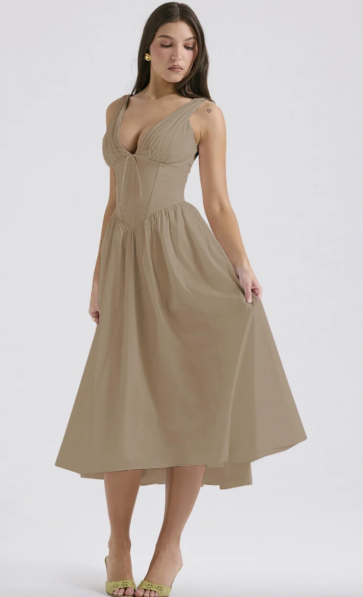 Eurybia - Korsett-Midikleid