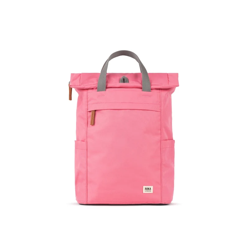ROKA Finchley Eine mittelgroße Tasche aus recyceltem Canvas mit Tulpenmotiv