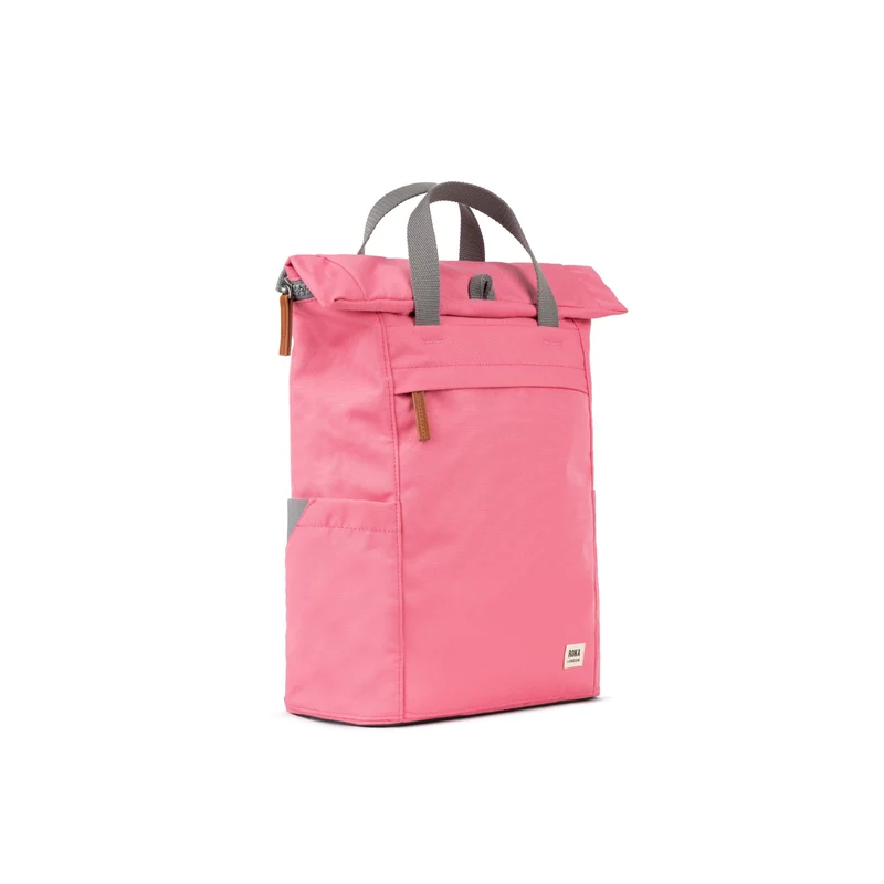 ROKA Finchley Eine mittelgroße Tasche aus recyceltem Canvas mit Tulpenmotiv