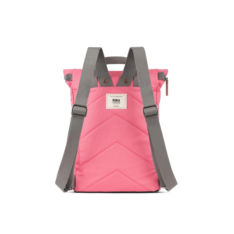 ROKA Finchley Eine mittelgroße Tasche aus recyceltem Canvas mit Tulpenmotiv