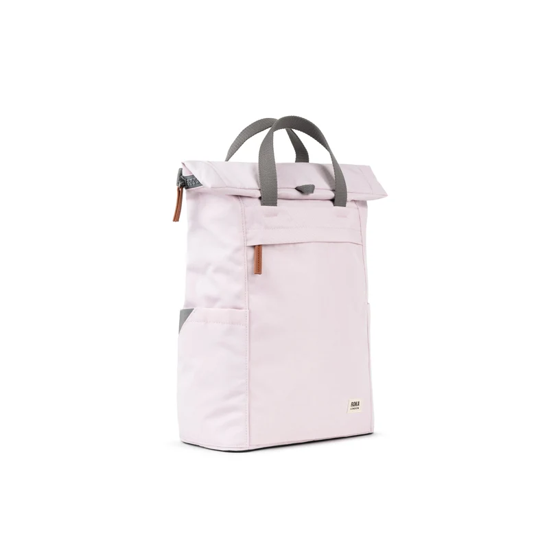ROKA Finchley Eine transzendente rosafarbene mittelgroße Tasche aus recyceltem Canvas