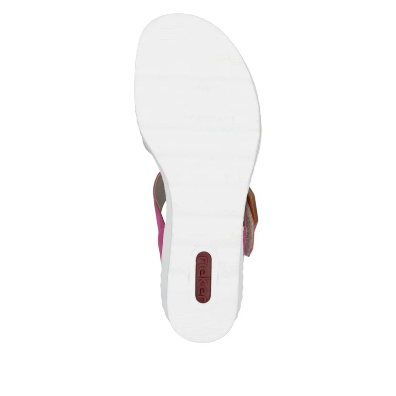 Rieker Modische Sandalen mit Keilabsatz für Damen - Rosa