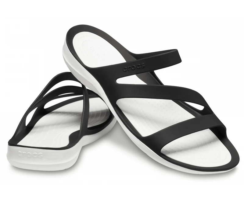 CROCS Swiftwater Sandale - Schwarz / Weiß
