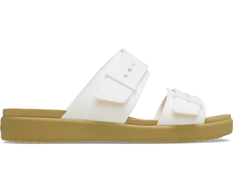 CROCS Brooklyn Buckle Low Sandal - Kreide