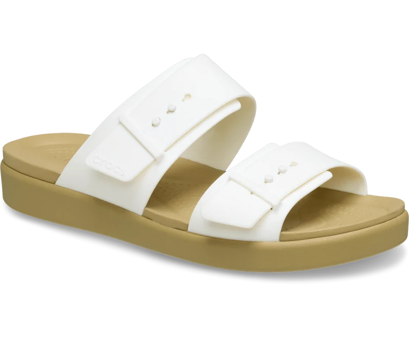 CROCS Brooklyn Buckle Low Sandal - Kreide