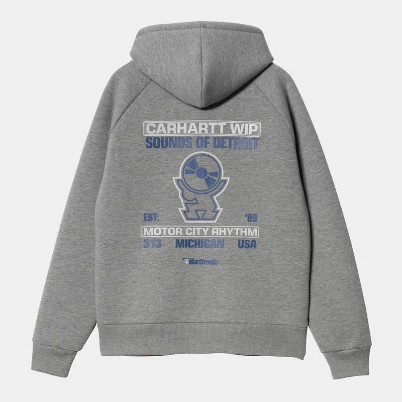 Carhartt WIP Herren Harttronix Car-Lux Hoodie - Dunkelgrau Heather / Grau