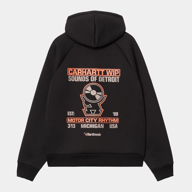 Carhartt WIP Herren Harttronix Car-Lux Hoodie - Schwarz / Grau Heather