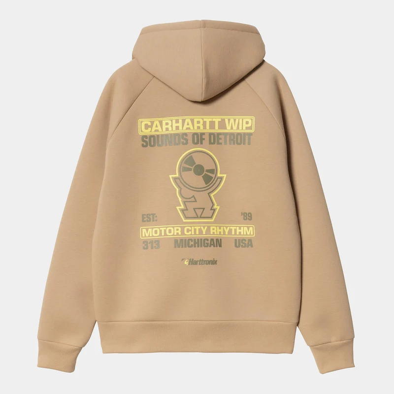 Carhartt WIP Herren Harttronix Car-Lux Hoodie - Dusty Hamilton Braun / Grau