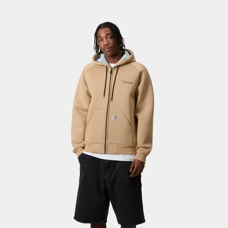Carhartt WIP Herren Harttronix Car-Lux Hoodie - Dusty Hamilton Braun / Grau