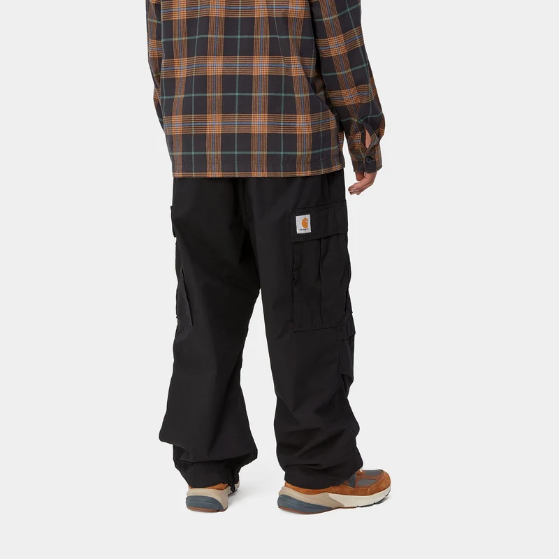 Carhartt WIP Herren Jet Cargo Columbia Ripstop-Hose - Schwarz vorgewaschen