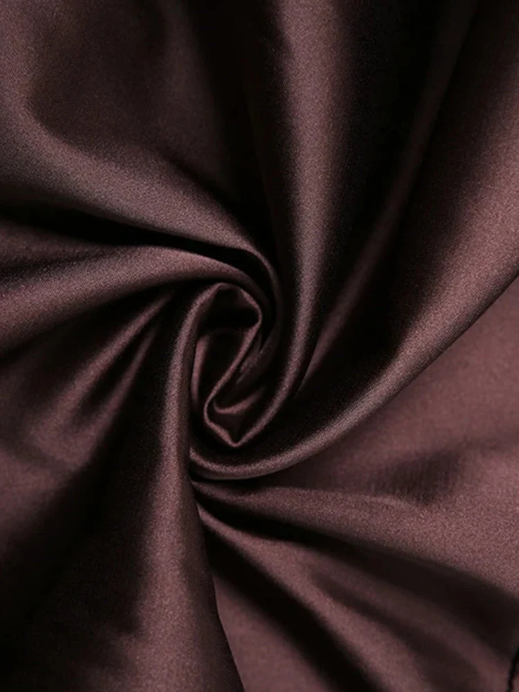 Satin-Rüschen-Minikleid