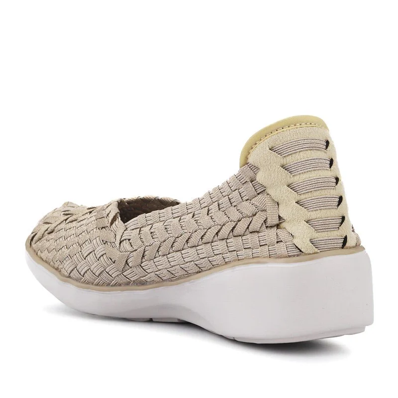 Stretch Fit Memory Foam Slip On Pumps - BRK35079 / 322 014 - Gold Multi