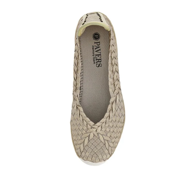 Stretch Fit Memory Foam Slip On Pumps - BRK35079 / 322 014 - Gold Multi