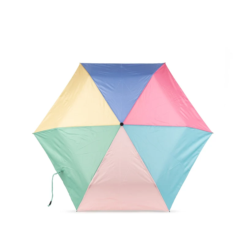 ROKA Waterloo Bright Rainbow Ultraleichter Regenschirm aus recyceltem Nylon