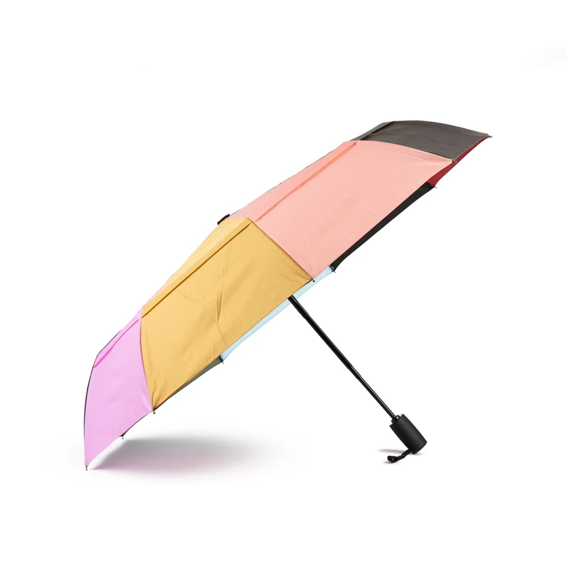 ROKA Waterloo Regenschirm aus recyceltem Nylon in leuchtendem Regenbogen