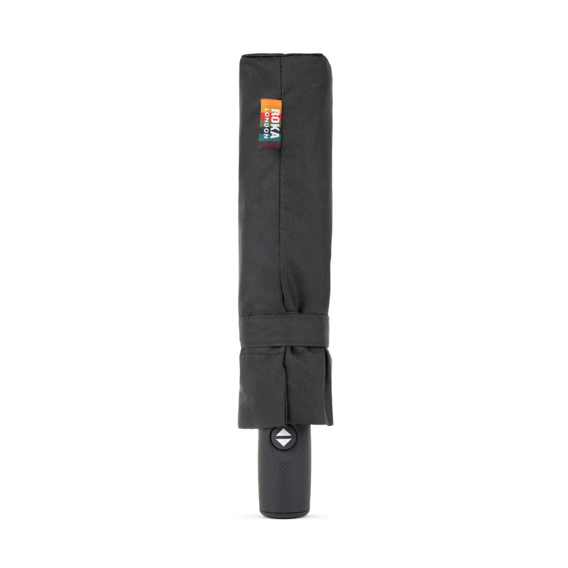 ROKA Waterloo Regenschirm aus recyceltem Nylon in leuchtendem Regenbogen