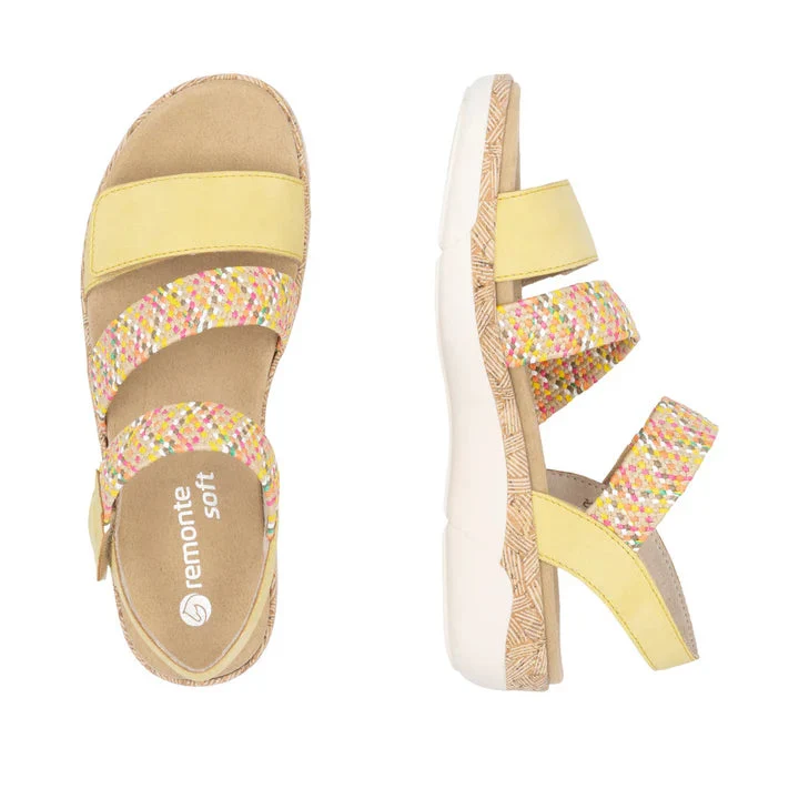 Remonte Damen Fashion Sandale - Gelb