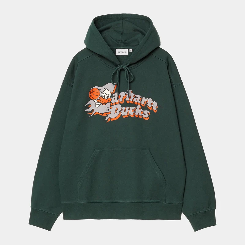Carhartt WIP Flaming Ducks Kapuzenpullover für Herren – Conifer