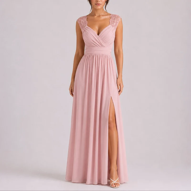 Sophie | Romantisches Herbst-Hochzeitskleid Mit Wickelausschnitt