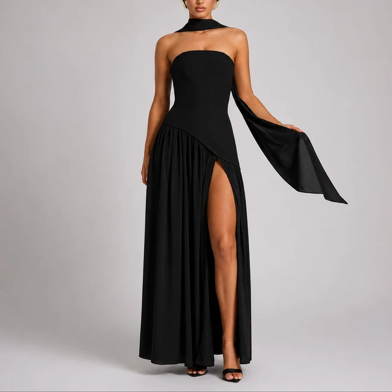 Emma | Elegantes Herbst-Hochzeits Maxikleid