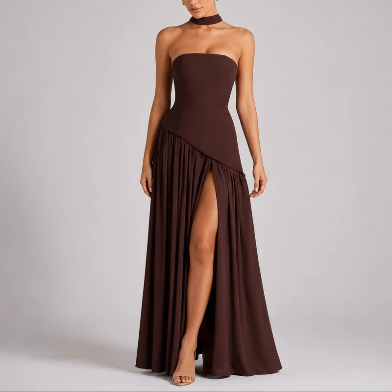 Emma | Elegantes Herbst-Hochzeits Maxikleid
