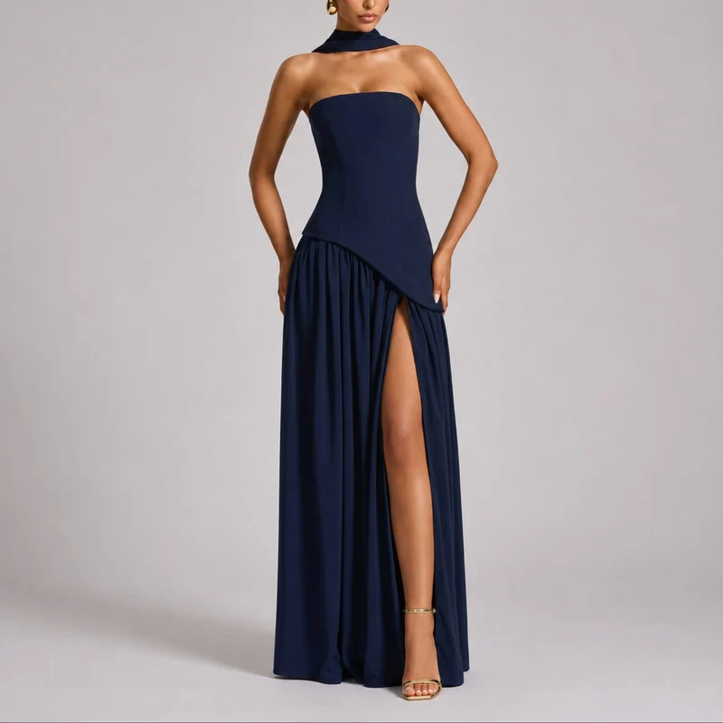 Emma | Elegantes Herbst-Hochzeits Maxikleid