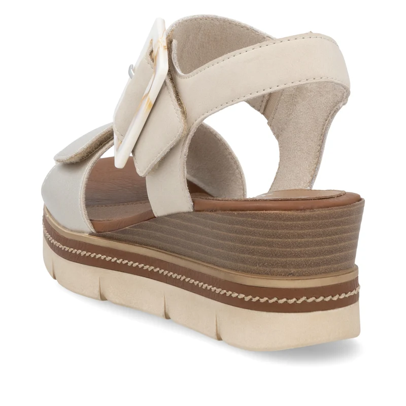 Remonte Modische Keilsandalette für Damen – Beige