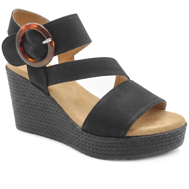 Fashionable Woven Wedge Heel Sandals - WBINS43050 / 329 120